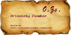 Orlovszky Zsombor névjegykártya