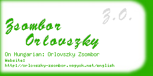zsombor orlovszky business card
